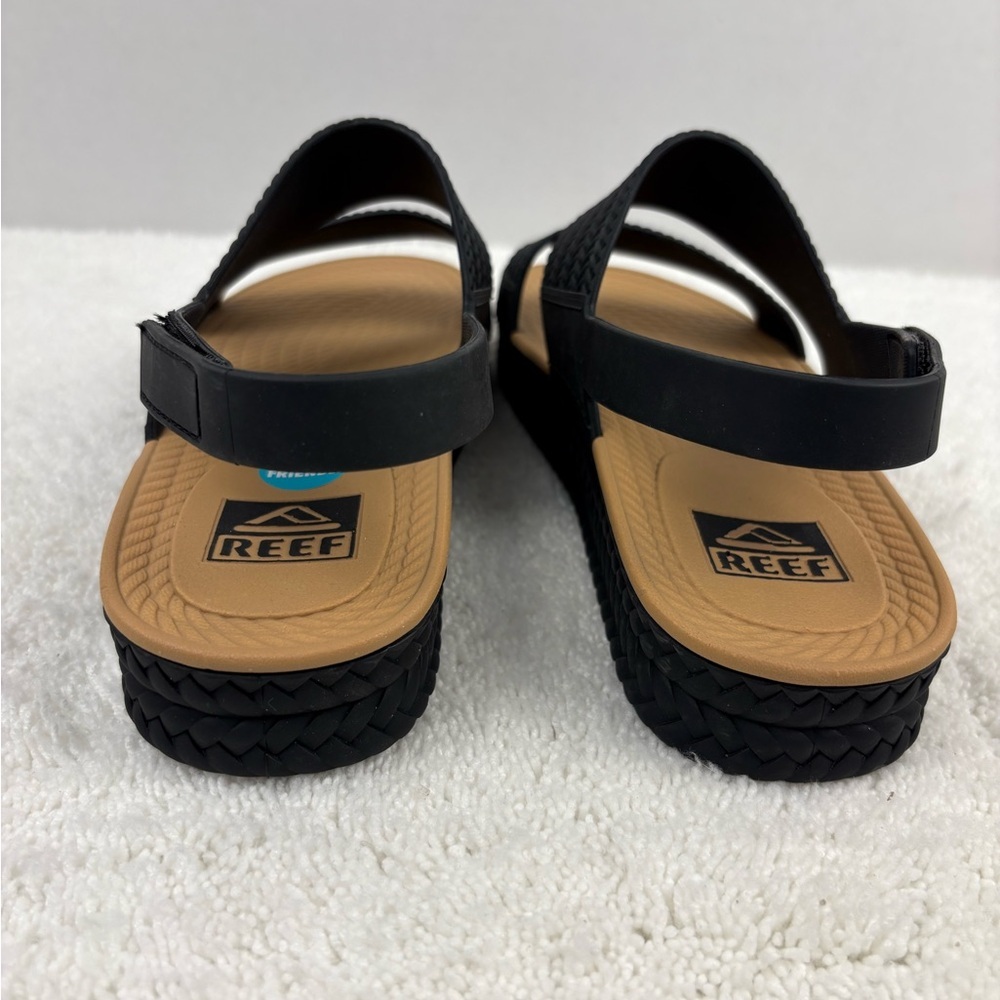 Reef Women’s Water Vista Sandals in Black and Tan-Water Friendly Construction - Picture 3 of 8
